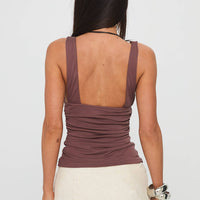Sublime Ruched Top Brown
