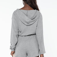 Jeanette Hooded Romper Grey