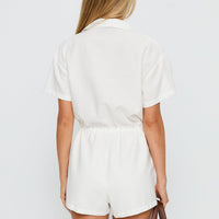 Palm Cove Playsuit White