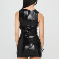 Yumiko Romper Black Sparkle