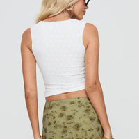 Martiney Twisted Tank Top White