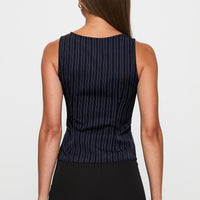 Running Wild Top Blue Stripe