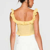 Isadoria Frill Top Yellow