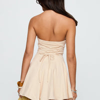 Zavira Strapless Romper Oat