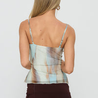 Bloomsbury Top Blue / Brown