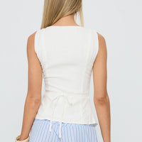 Dulcinea Longline Vest Top White