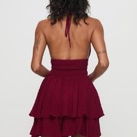 Bonfire Romper Burgundy