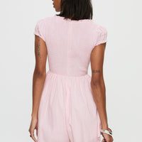 Wescott Stripe Playsuit Pink / White