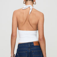 Whimsy Halter Top White