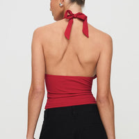 Whimsy Halter Top Red