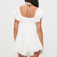 Greeves Romper White / Cherry