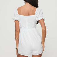 Rooney Romper White