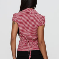 Arianwyn Short Sleeve Shirt Red Check