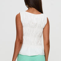 Read My Soul Bead Detail Top White