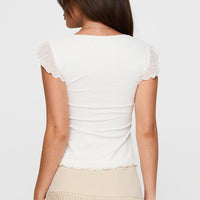 Auroraah Frill Top White