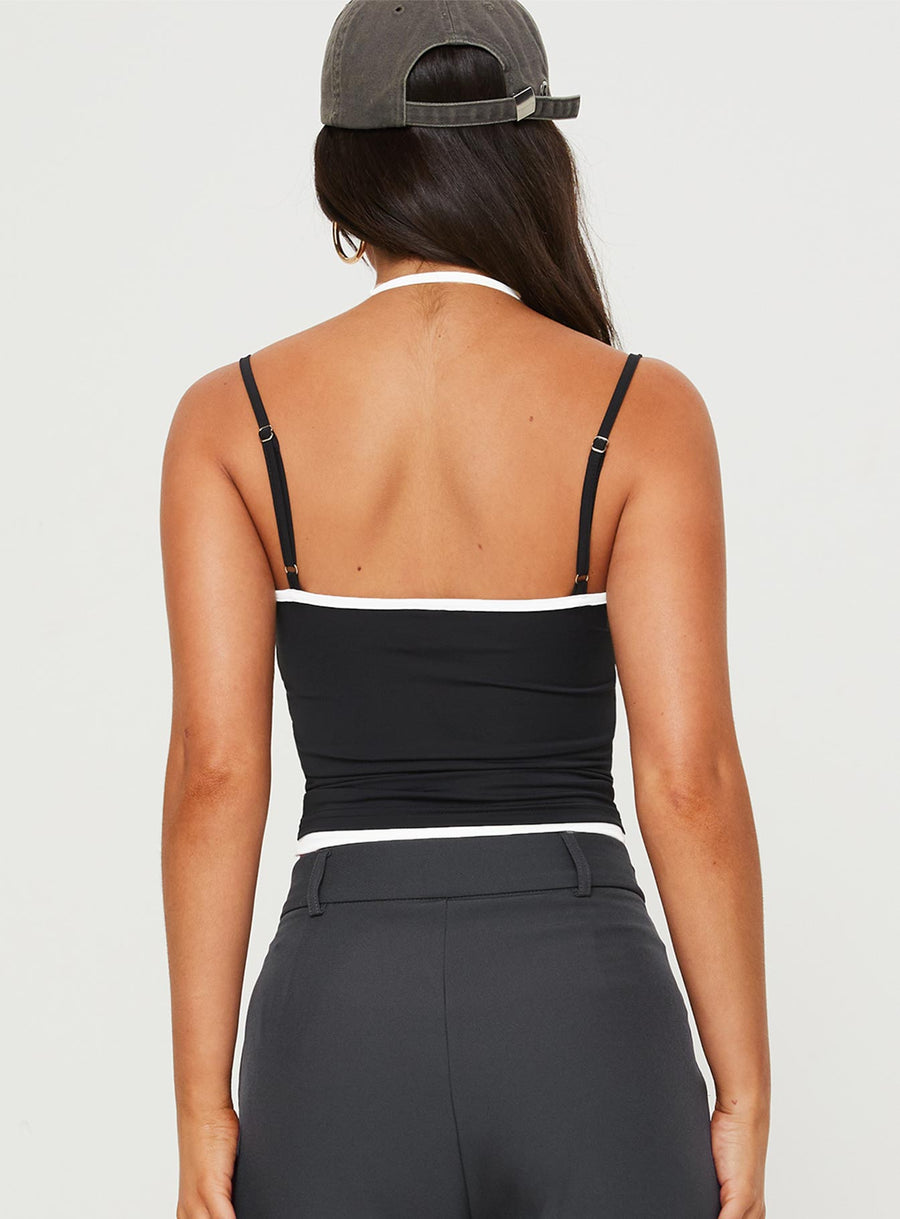 Premier Layered Tank Top Black