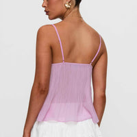 Zami Pleat Top Pink