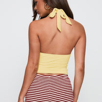 Whimsy Halter Top Lemon