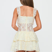 True Connections Lace Playsuit Cream