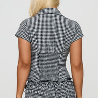 Covey Shirred Puff Sleeve Top Multi