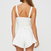 Cherry Romper White