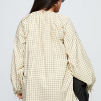 Preacher Playsuit White Check Curve