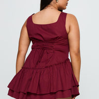 Shantelle Romper Burgundy Curve