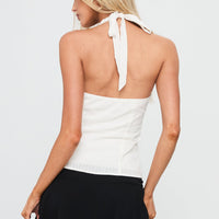 Life Goes By Sleeveless Top White
