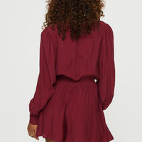 Moonscape Romper Burgundy