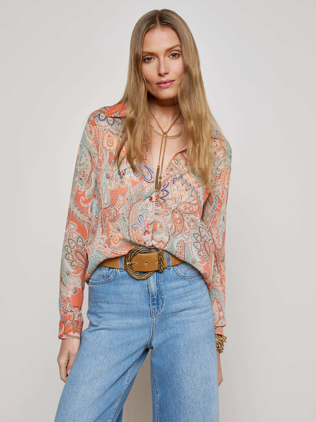 Laurent Paisley Blouse