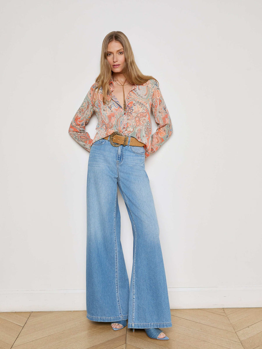Laurent Paisley Blouse
