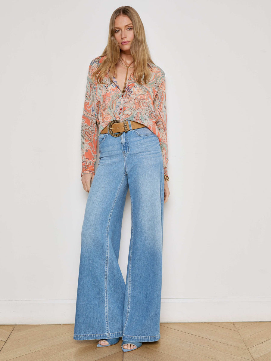 Laurent Paisley Blouse