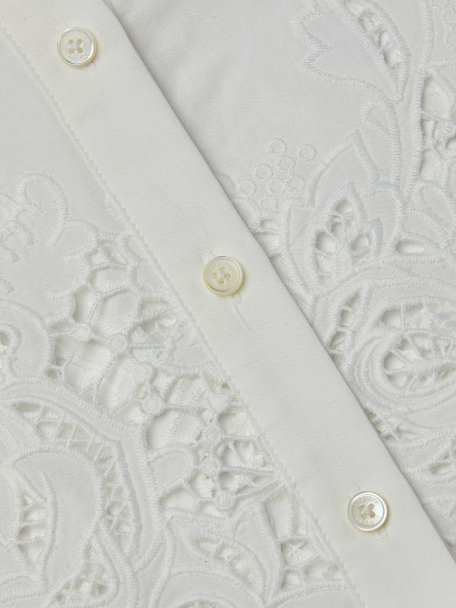 Seychelle Cropped Eyelet Blouse