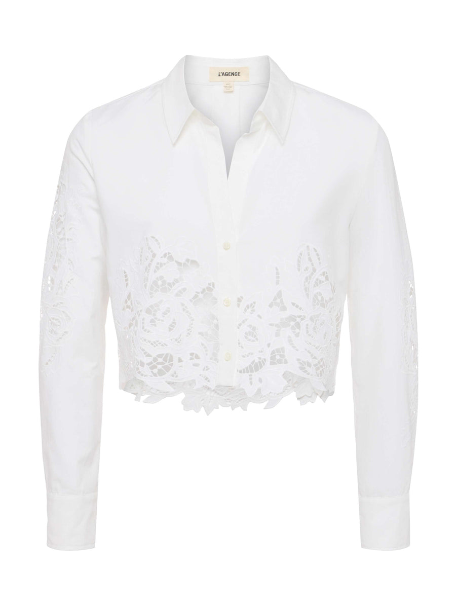 Seychelle Cropped Eyelet Blouse