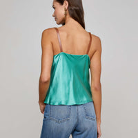 Lux Silk Buckle-Strap Camisole