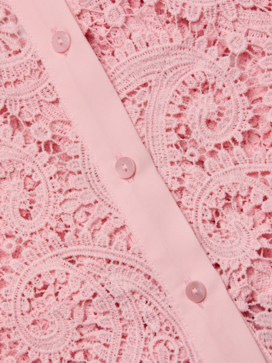 Odelia Cropped Lace Blouse
