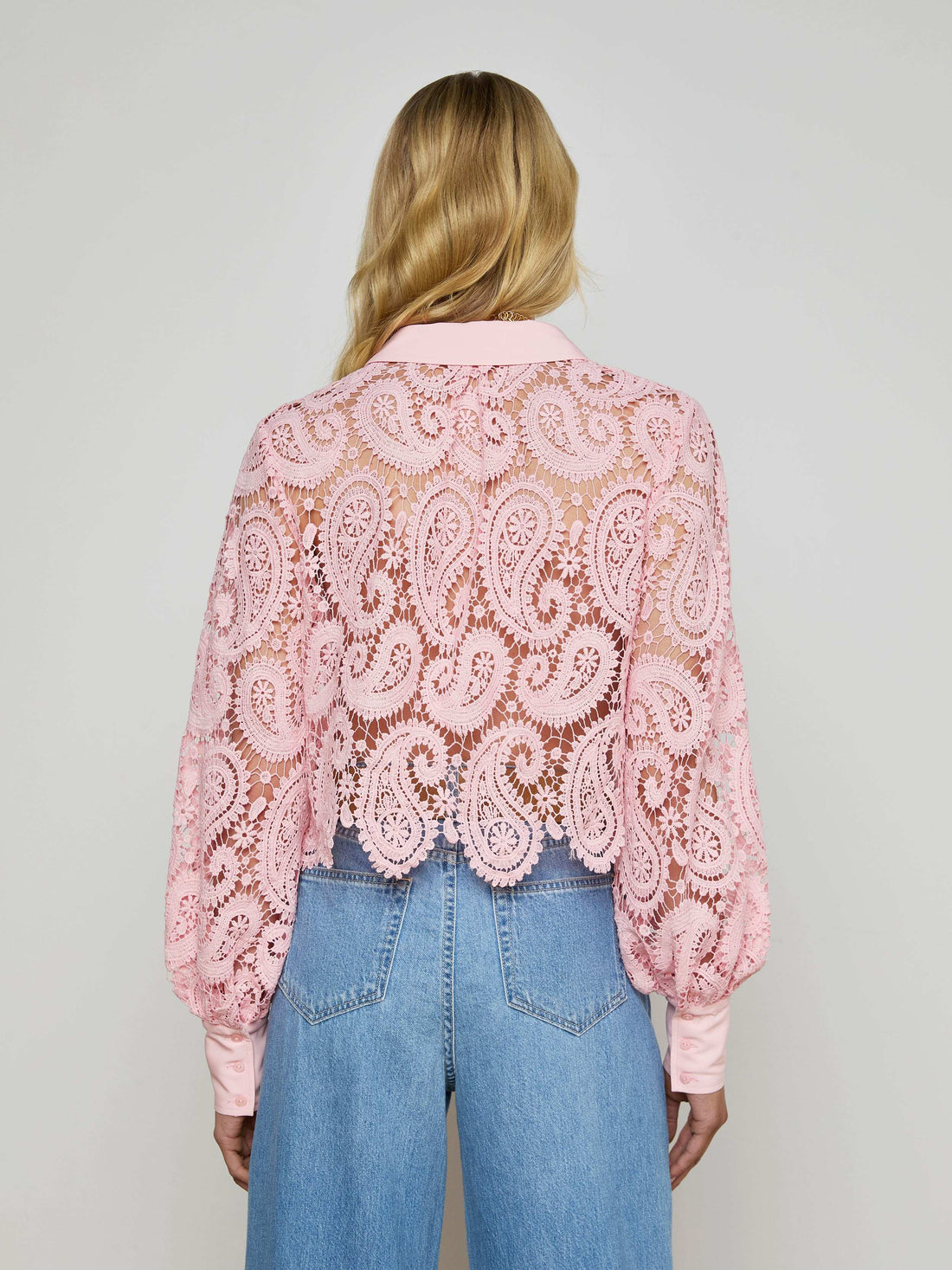 Odelia Cropped Lace Blouse