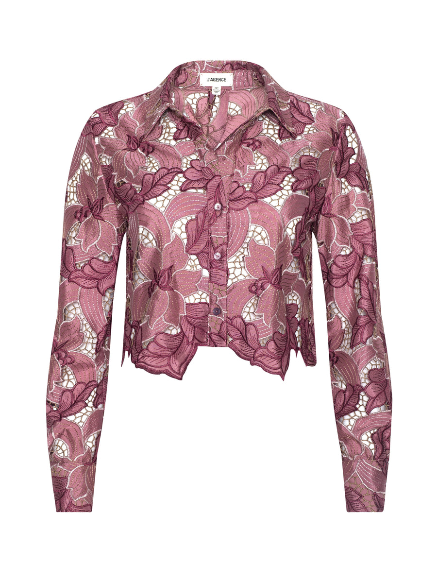 Akemi Cropped Eyelet Blouse