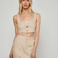 Maylin Pinstriped Bralette Top