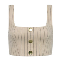 Maylin Pinstriped Bralette Top