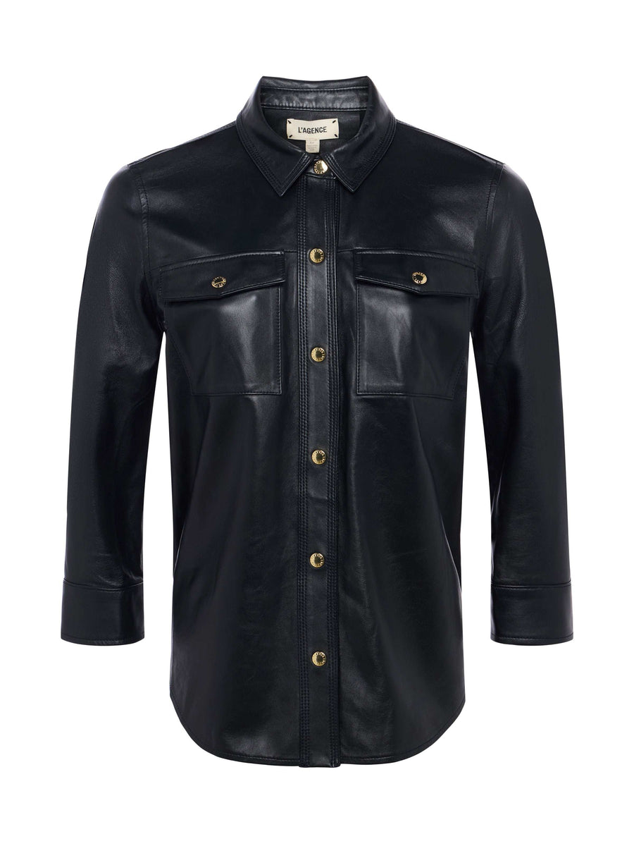 Avina Leather Shirt