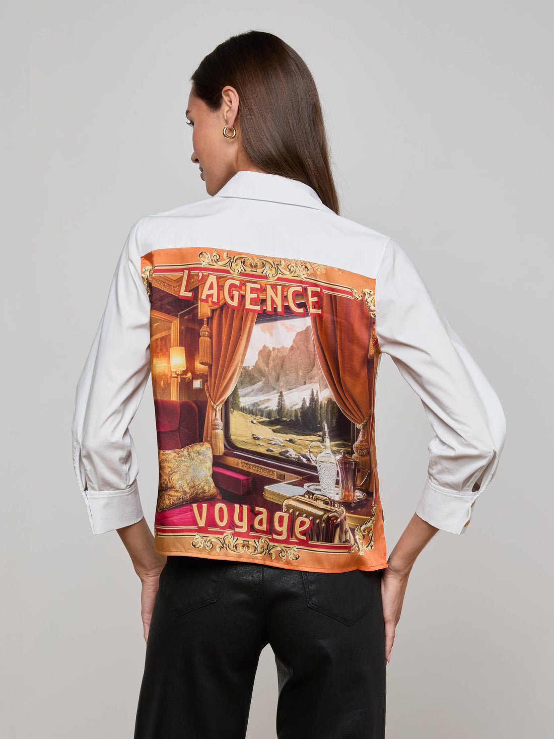 Fawn Vintage Travel Print Shirt