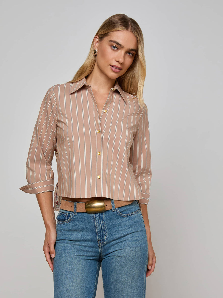 Fawn Western Card Print Shirt