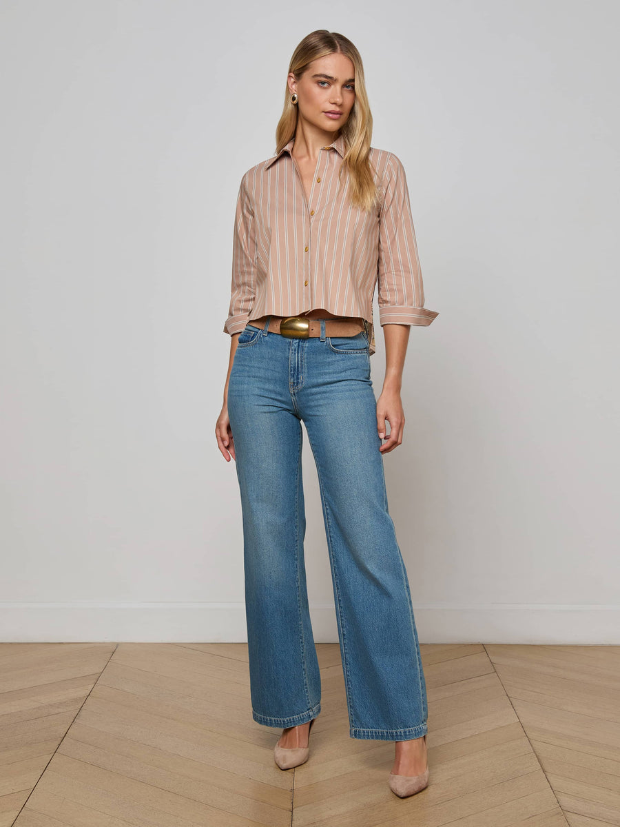 Fawn Western Card Print Shirt