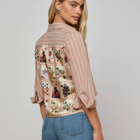 Fawn Western Card Print Shirt