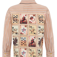 Fawn Western Card Print Shirt