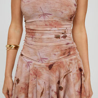 Minxie Strapless Playsuit Pink Floral