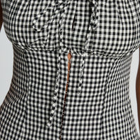 Modern Girl Top Black Gingham