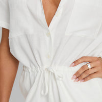 Palm Cove Playsuit White