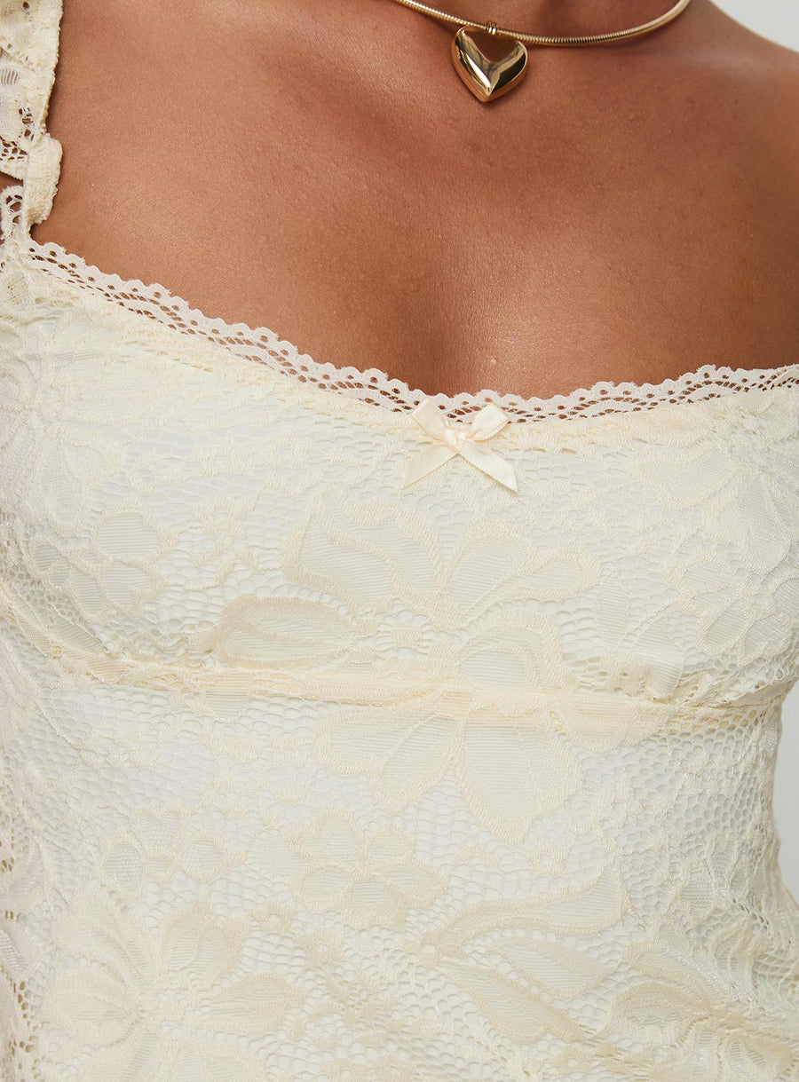 Madaleine Lace Top Cream